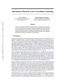 Information-Theoretic Active Correlation Clustering