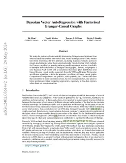 Bayesian Vector AutoRegression with Factorised Granger-Causal Graphs