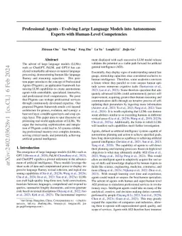 Professional Agents -- Evolving Large Language Models into Autonomous
  Experts with Human-Level Competencies