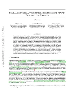 Neural Network Approximators for Marginal MAP in Probabilistic Circuits