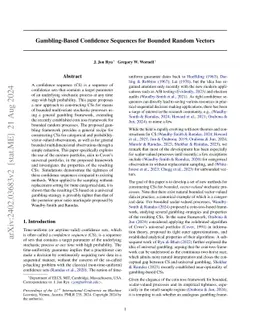 Gambling-Based Confidence Sequences for Bounded Random Vectors