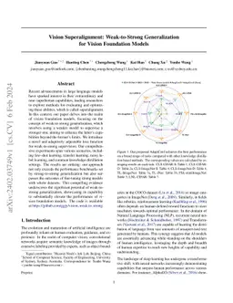 Vision Superalignment: Weak-to-Strong Generalization for Vision
  Foundation Models