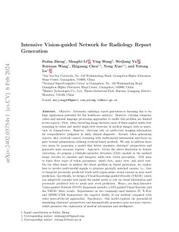 Intensive Vision-guided Network for Radiology Report Generation
