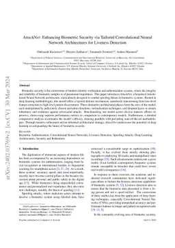 AttackNet: Enhancing Biometric Security via Tailored Convolutional
  Neural Network Architectures for Liveness Detection