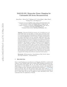 MoD-SLAM: Monocular Dense Mapping for Unbounded 3D Scene Reconstruction