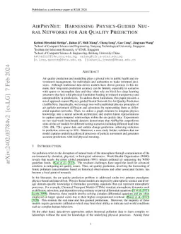 AirPhyNet: Harnessing Physics-Guided Neural Networks for Air Quality
  Prediction