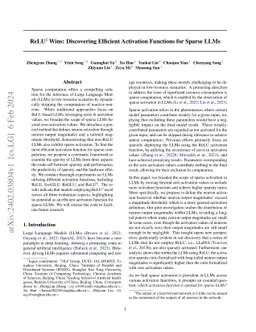 ReLU$^2$ Wins: Discovering Efficient Activation Functions for Sparse
  LLMs