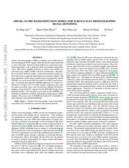 SDEMG: Score-based Diffusion Model for Surface Electromyographic Signal
  Denoising
