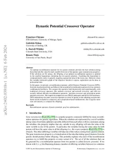 Dynastic Potential Crossover Operator