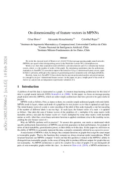 On dimensionality of feature vectors in MPNNs