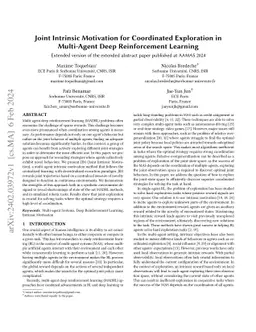 Joint Intrinsic Motivation for Coordinated Exploration in Multi-Agent
  Deep Reinforcement Learning