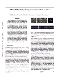 D-Flow: Differentiating through Flows for Controlled Generation