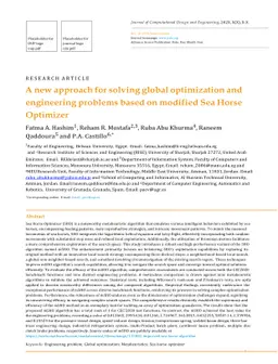 A new approach for solving global optimization and engineering problems
  based on modified Sea Horse Optimizer