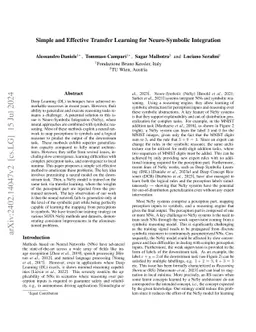 Simple and Effective Transfer Learning for Neuro-Symbolic Integration