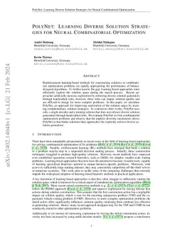 PolyNet: Learning Diverse Solution Strategies for Neural Combinatorial Optimization