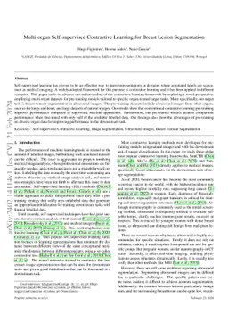 Multi-organ Self-supervised Contrastive Learning for Breast Lesion
  Segmentation