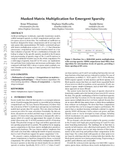 Masked Matrix Multiplication for Emergent Sparsity