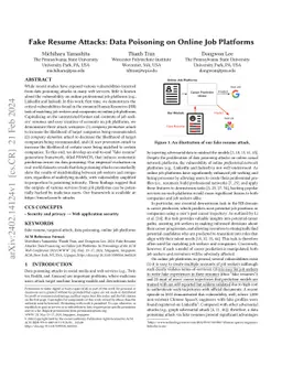 Fake Resume Attacks: Data Poisoning on Online Job Platforms