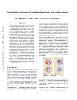 Multiply Robust Estimation for Local Distribution Shifts with Multiple
  Domains