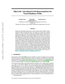 Mip-Grid: Anti-aliased Grid Representations for Neural Radiance Fields