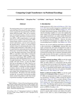 Comparing Graph Transformers via Positional Encodings