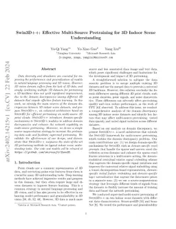 Swin3D++: Effective Multi-Source Pretraining for 3D Indoor Scene
  Understanding