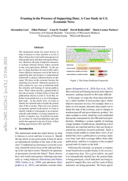 Framing in the Presence of Supporting Data: A Case Study in U.S.
  Economic News