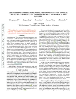 A Self-supervised Pressure Map human keypoint Detection Approch:
  Optimizing Generalization and Computational Efficiency Across Datasets