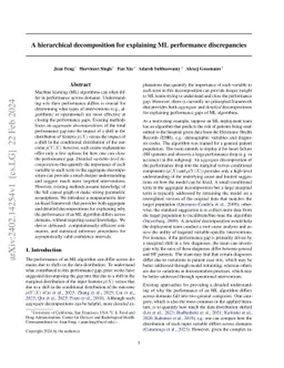 A hierarchical decomposition for explaining ML performance discrepancies