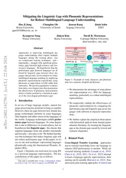 Mitigating the Linguistic Gap with Phonemic Representations for Robust
  Multilingual Language Understanding