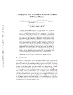 Typographic Text Generation with Off-the-Shelf Diffusion Model