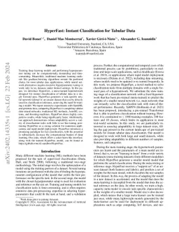 HyperFast: Instant Classification for Tabular Data