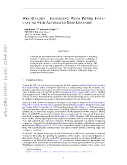 WindDragon: Enhancing wind power forecasting with Automated Deep
  Learning