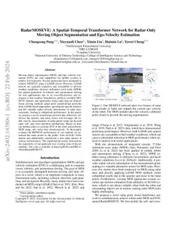RadarMOSEVE: A Spatial-Temporal Transformer Network for Radar-Only
  Moving Object Segmentation and Ego-Velocity Estimation