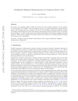 Parallelized Midpoint Randomization for Langevin Monte Carlo