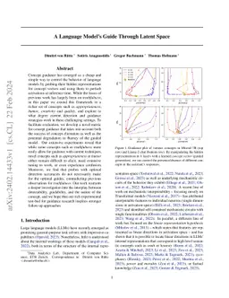 A Language Model's Guide Through Latent Space
