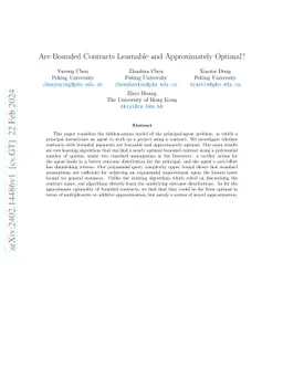 Are Bounded Contracts Learnable and Approximately Optimal?