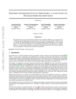 Towards Automated Causal Discovery: a case study on 5G telecommunication
  data