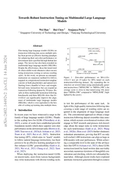 Towards Robust Instruction Tuning on Multimodal Large Language Models