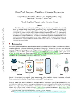 OmniPred: Language Models as Universal Regressors