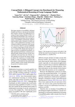 ConceptMath: A Bilingual Concept-wise Benchmark for Measuring
  Mathematical Reasoning of Large Language Models