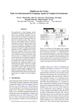 Middleware for LLMs: Tools Are Instrumental for Language Agents in
  Complex Environments