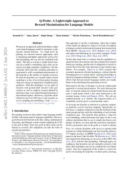 Q-Probe: A Lightweight Approach to Reward Maximization for Language
  Models