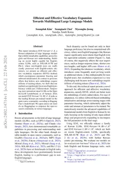 Efficient and Effective Vocabulary Expansion Towards Multilingual Large
  Language Models