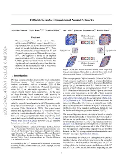 Clifford-Steerable Convolutional Neural Networks