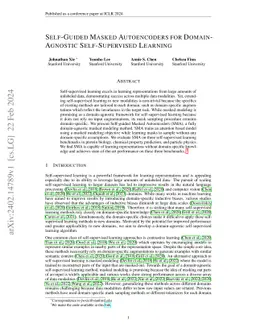 Self-Guided Masked Autoencoders for Domain-Agnostic Self-Supervised
  Learning