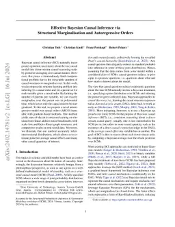 Effective Bayesian Causal Inference via Structural Marginalisation and Autoregressive Orders