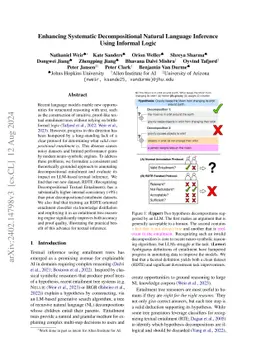 Enhancing Systematic Decompositional Natural Language Inference Using
  Informal Logic