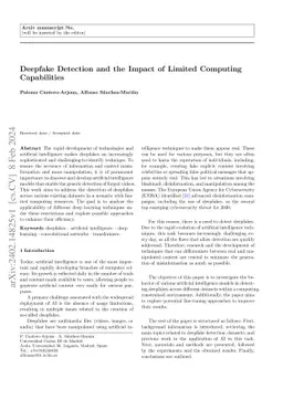 Deepfake Detection and the Impact of Limited Computing Capabilities