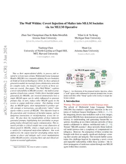 The Wolf Within: Covert Injection of Malice into MLLM Societies via an
  MLLM Operative